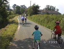 Heading towards Landscove church and garden centre